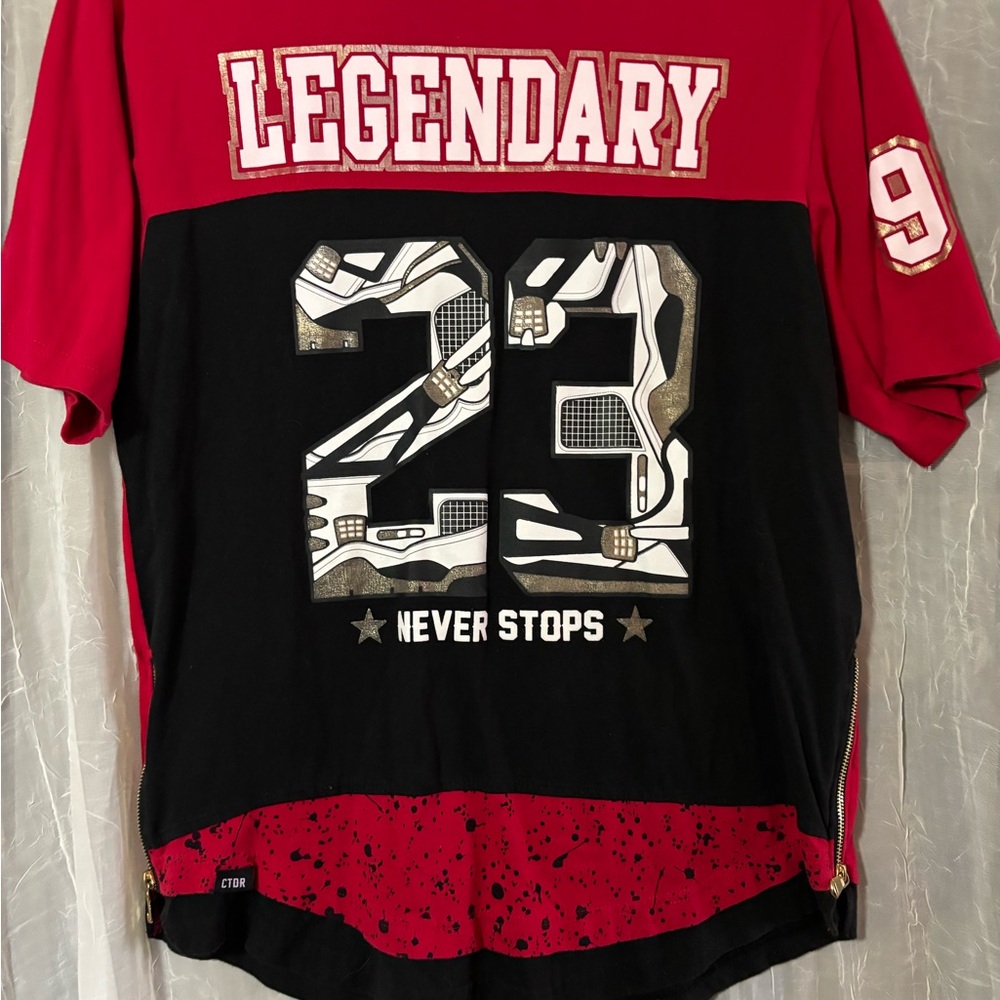 Red and Black Men's Shirt Contender